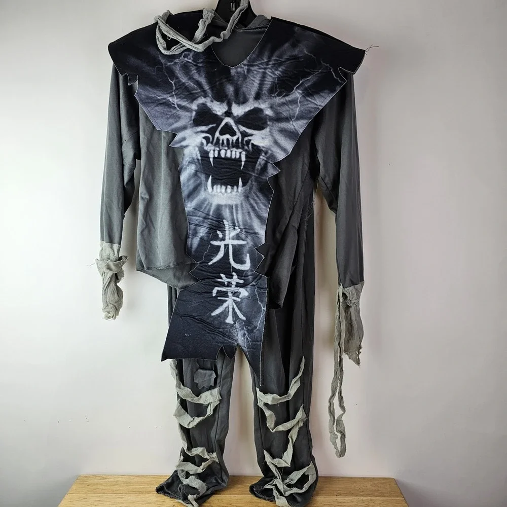 Incharacter Zombie Ninja Warrior Skeleton Childrens Halloween‎ Costume Size 12